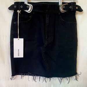 GRLFRND “Simona” Black Denim Skirt Size 25